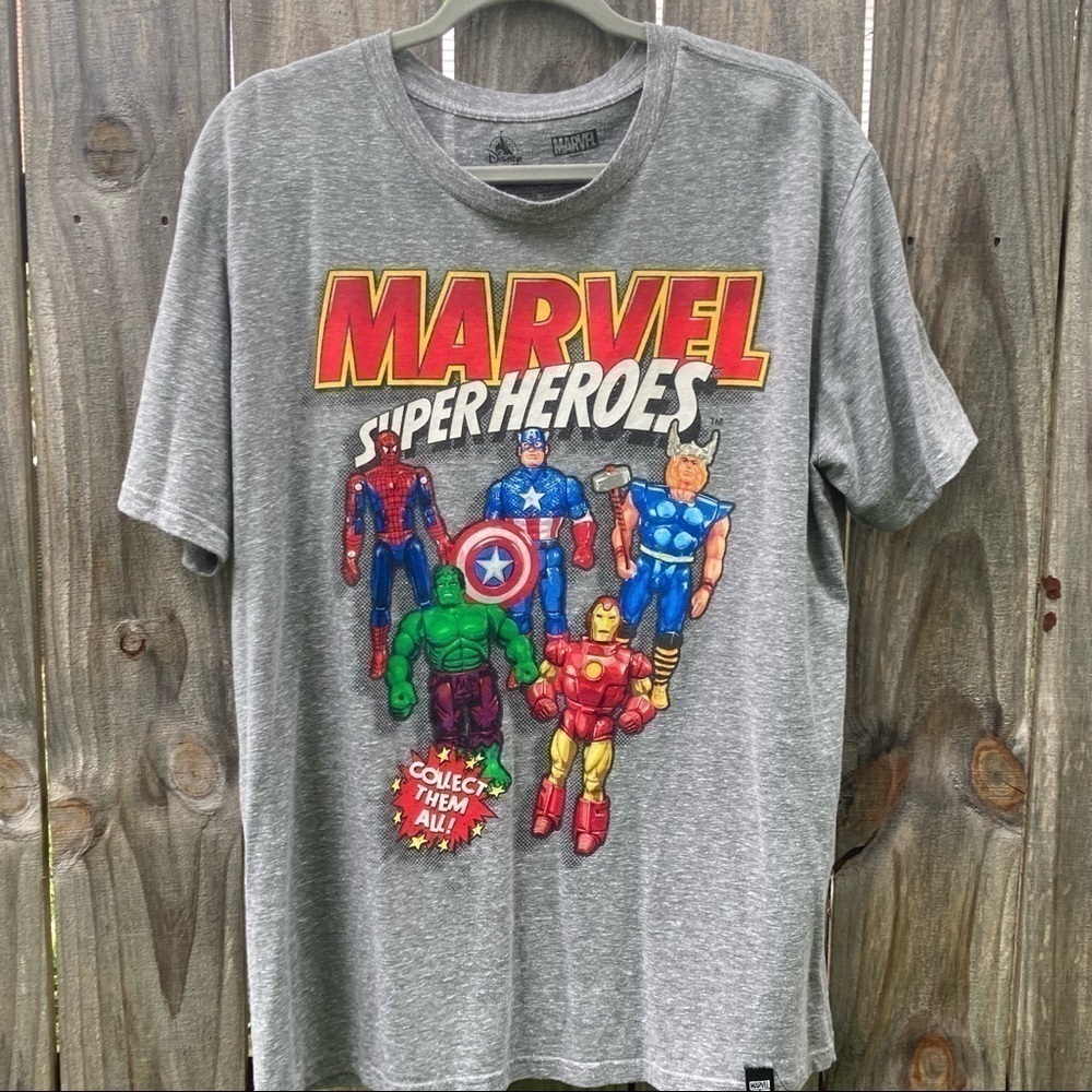 Disney-Marvel Superhero T-shirt Mens Large Gray - Picture 3 of 6